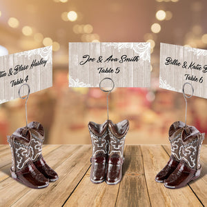 Bulk Western Party Cowboy Boots Photo/Balloon Holder (Case of 6) by Beistle