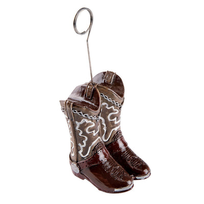 Beistle Cowboy Boots Photo/Balloon Holder