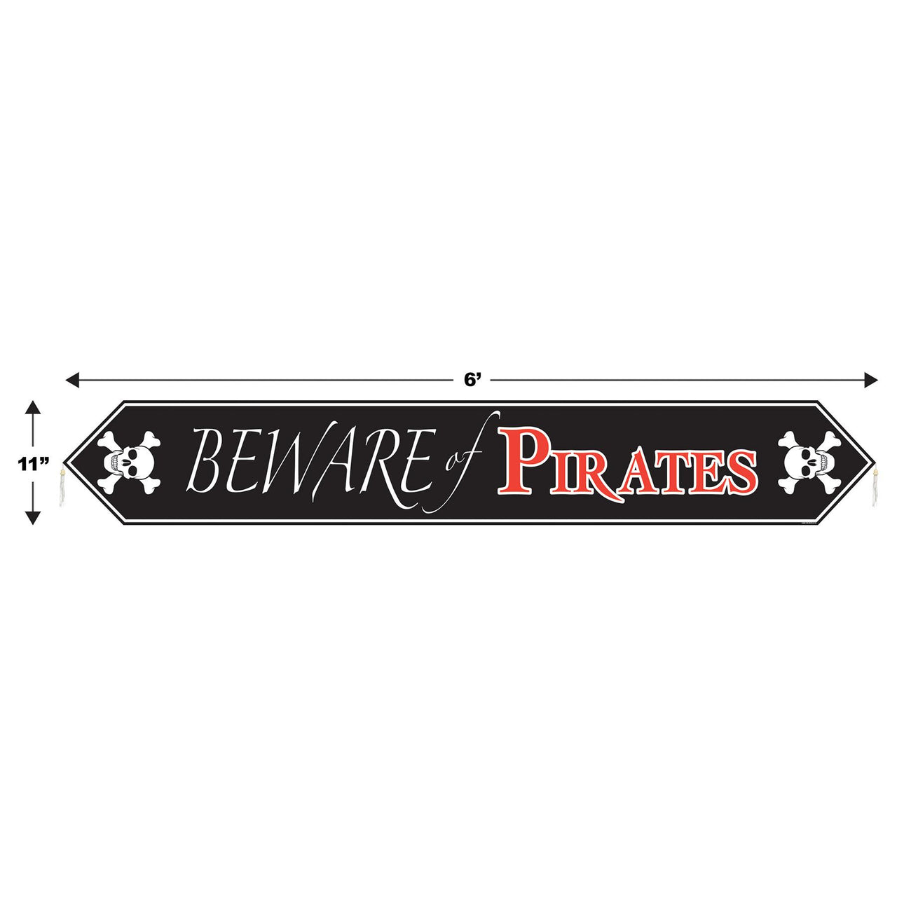 Pirate Party Supplies - Beware of Pirates Table Runner