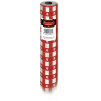 Beistle Gingham Party Table Roll - red - plastic