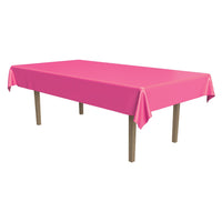 Beistle Plastic Rectangular Party Tablecover - cerise
