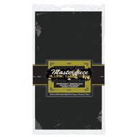 Beistle Plastic Round Party Tablecover- Black