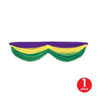 Mardi Gras Fabric Bunting (Case of 6)