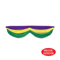 Mardi Gras Fabric Bunting (Case of 6)