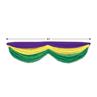 Mardi Gras Fabric Bunting (Case of 6)