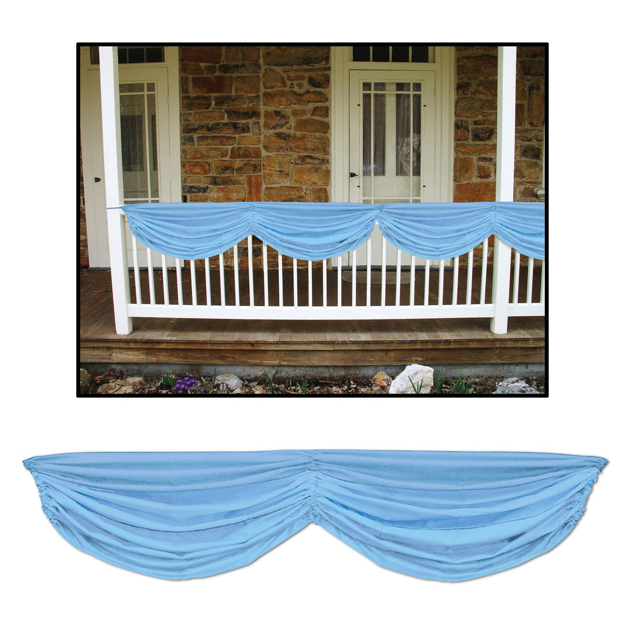 Beistle Baby Shower Fabric Bunting - Light blue