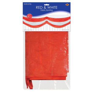 Red & White Fabric Bunting