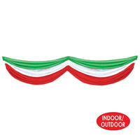 Red, White & Green Fabric Bunting 
