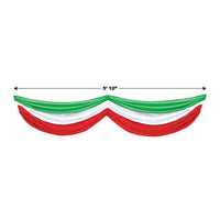 Red, White & Green Fabric Bunting 
