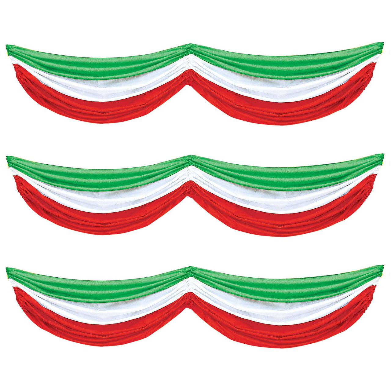 Red, White & Green Fabric Bunting 