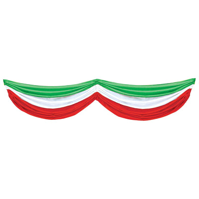 Beistle Fiesta Red, White & Green Fabric Bunting
