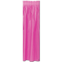 Plastic Party Table Skirt - cerise - self-adhesive