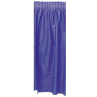 Plastic Party Table Skirt - purple - self-adhesive