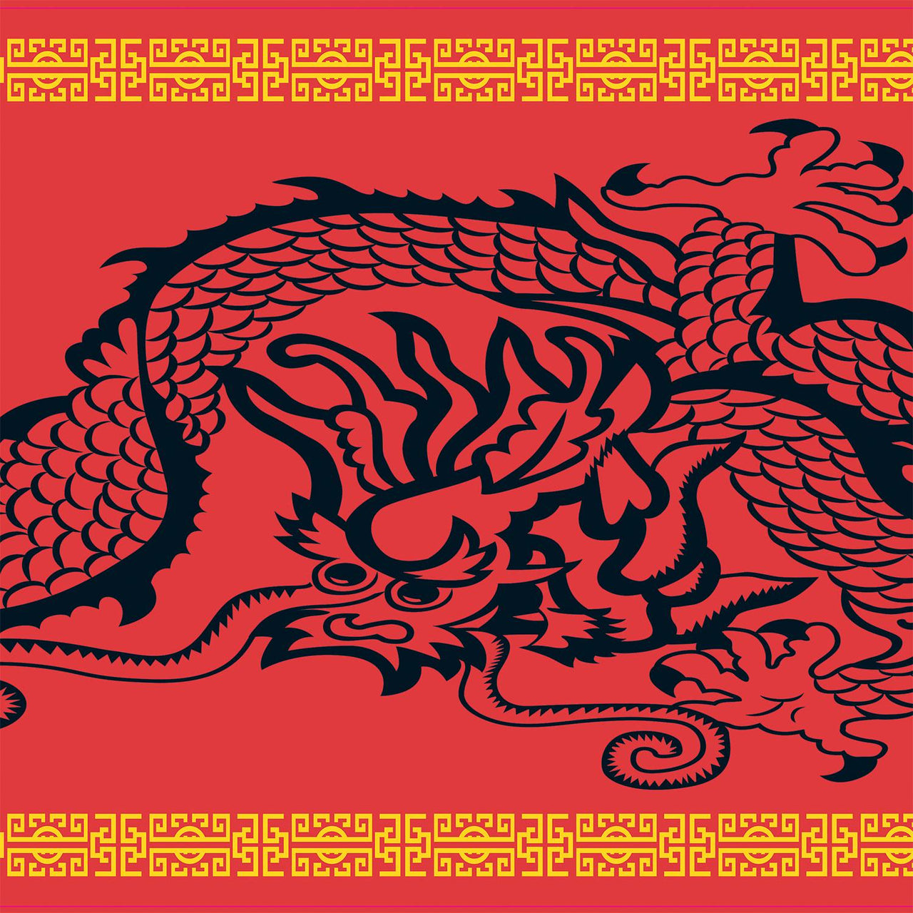 Bulk Chinese New Year Printed Asian Paper Table Runner (Case of 12) by Beistle