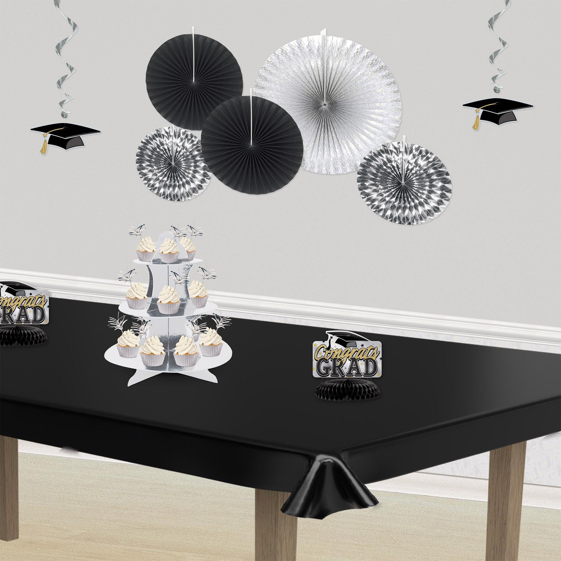 Beistle Black Plastic Party Table Roll
