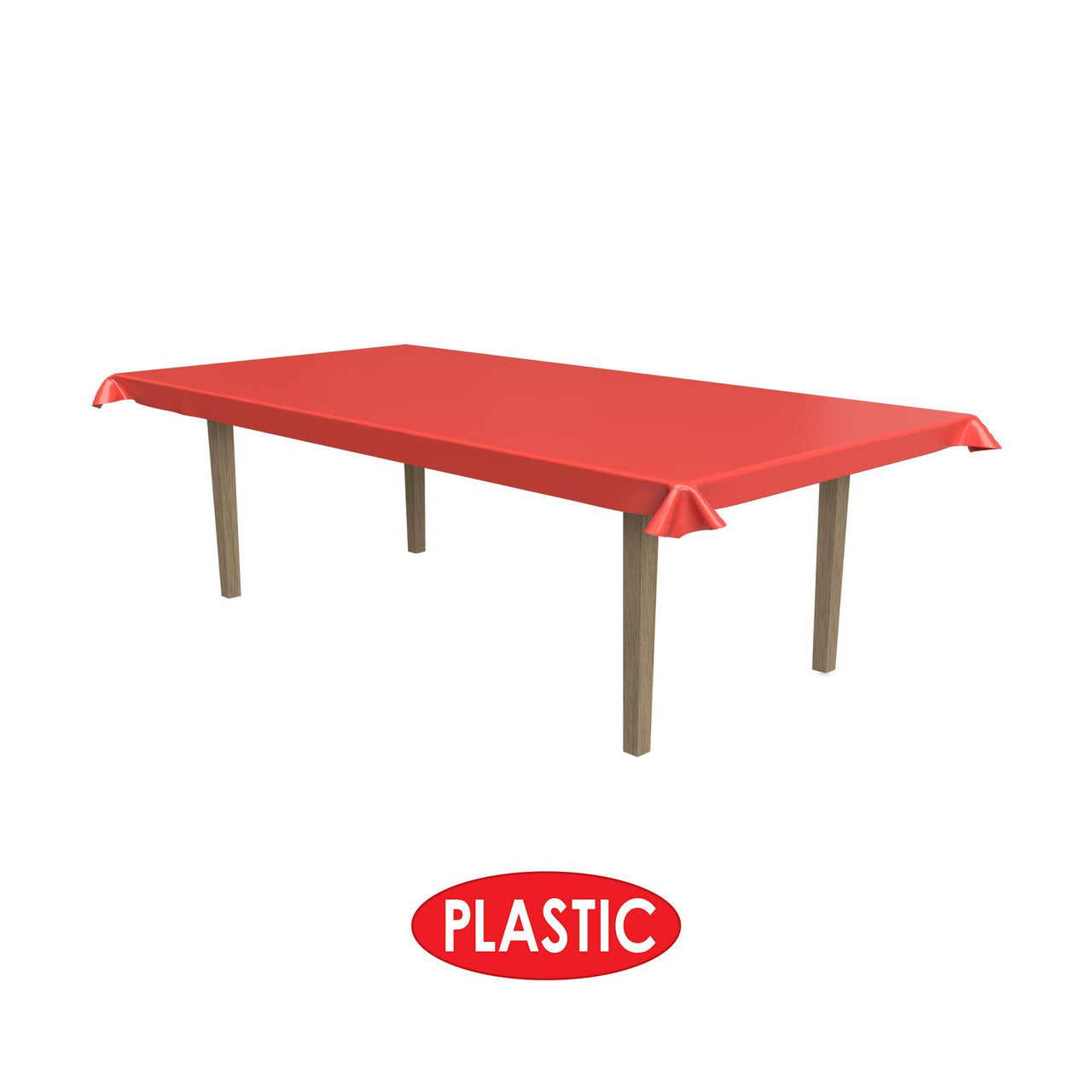 Bulk Red Plastic Table Roll by Beistle