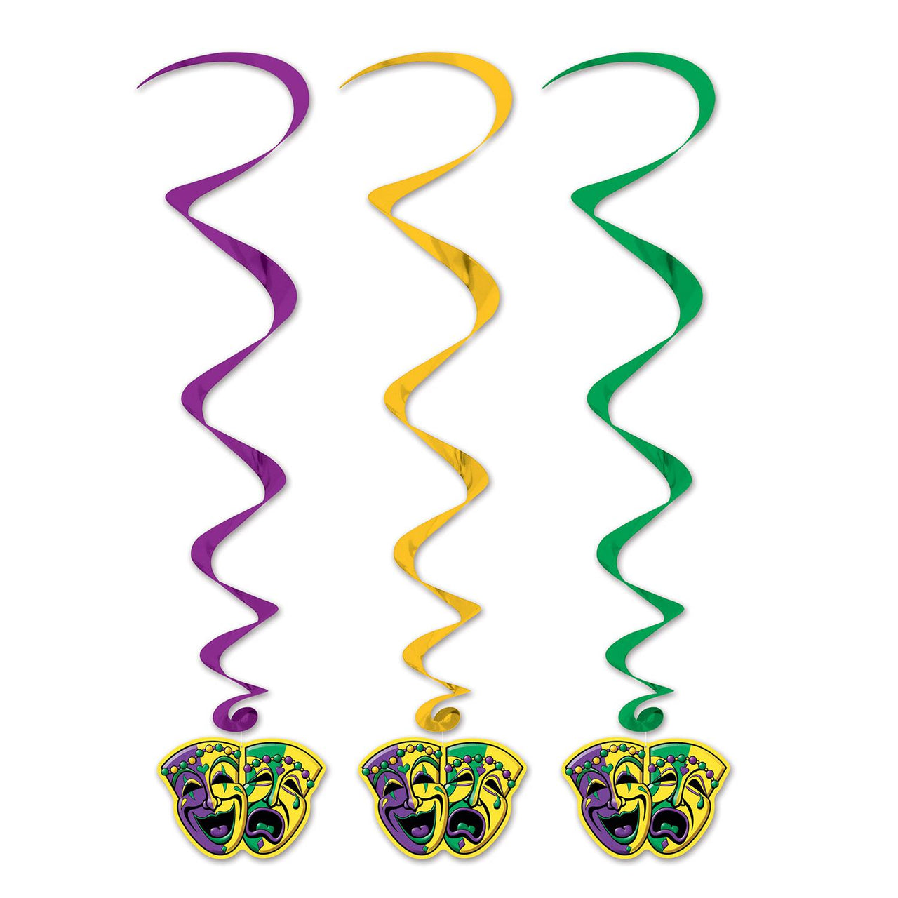 3 ft. Beistle Mardi Gras Whirls