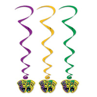 3 ft. Beistle Mardi Gras Whirls