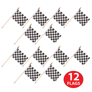 Racing Flag - Rayon - with 10.5'' plastic spear-tipped stick