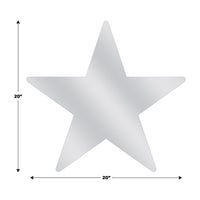 Party Decorations - Die-Cut Foil Star, silver 
