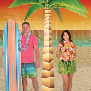 Luau Party Beach Backdrop (1/Package)