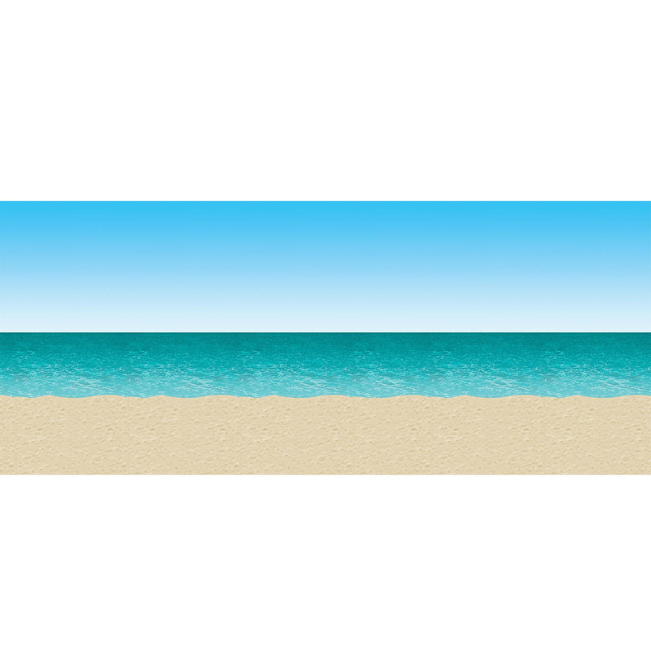 Luau Party Supplies - Blue Sky & Ocean Backdrop