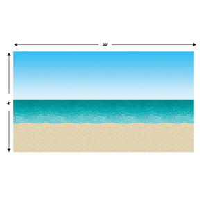 Luau Party Supplies - Blue Sky & Ocean Backdrop