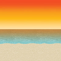 Beistle Luau Sunset Backdrop