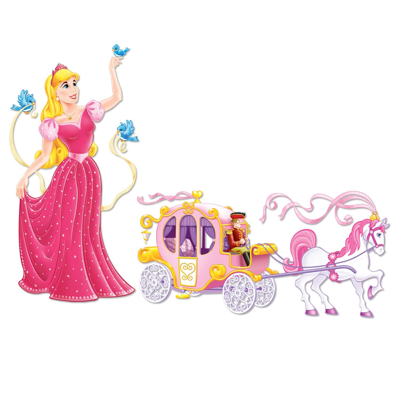 Beistle Princess & Carriage Party Props (2/Pkg)