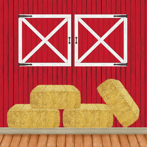 Bulk Barn Loft Door & Hay Bale Props (Case of 72) by Beistle