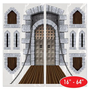 Bulk Castle Door & Window Props (Case of 108) by Beistle
