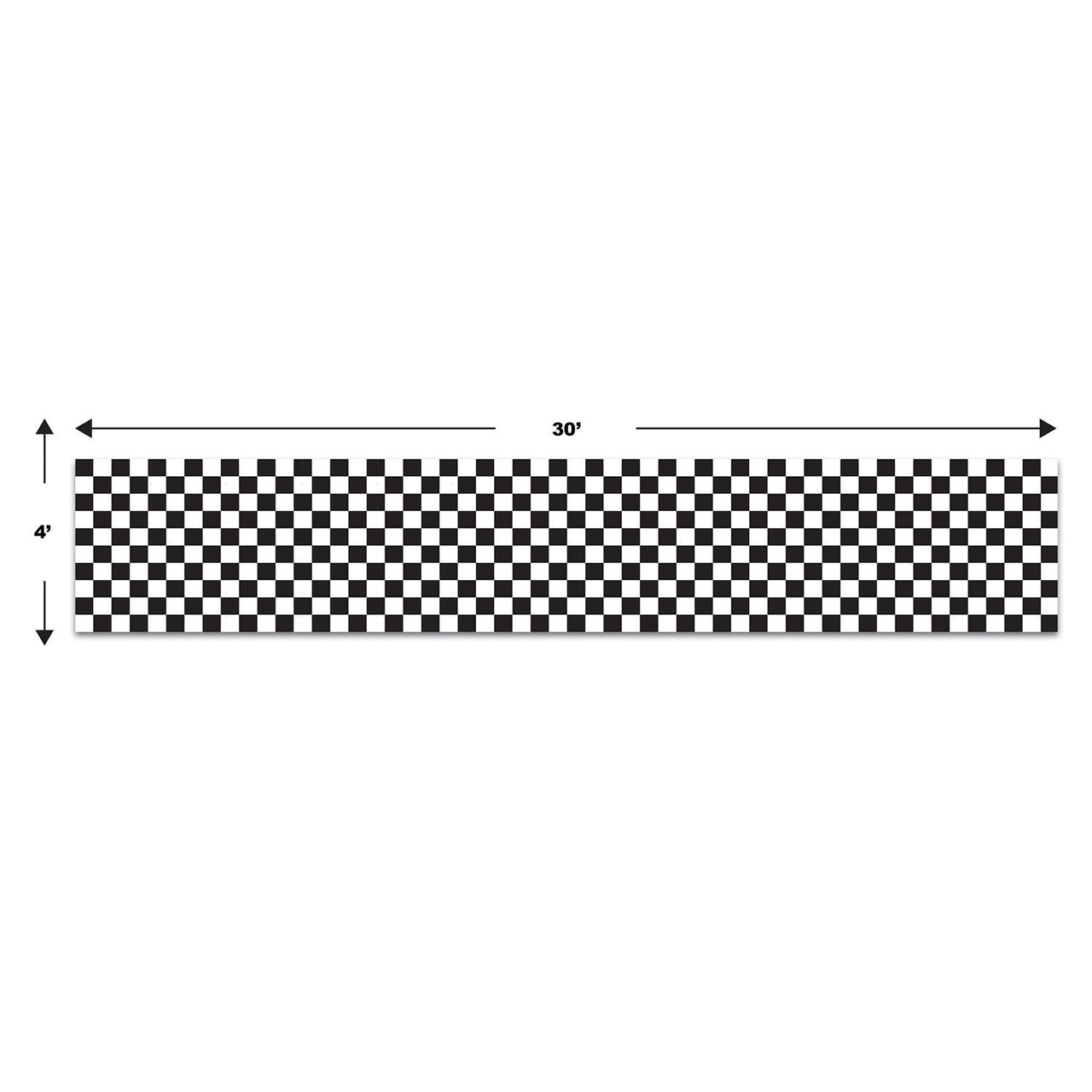 Chckered Backdrop Checkered Party Backdrop 4' x 30' | Beistle – Bulk Party Supplies