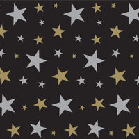 Beistle Star Party Backdrop- Black, Gold, and Silver