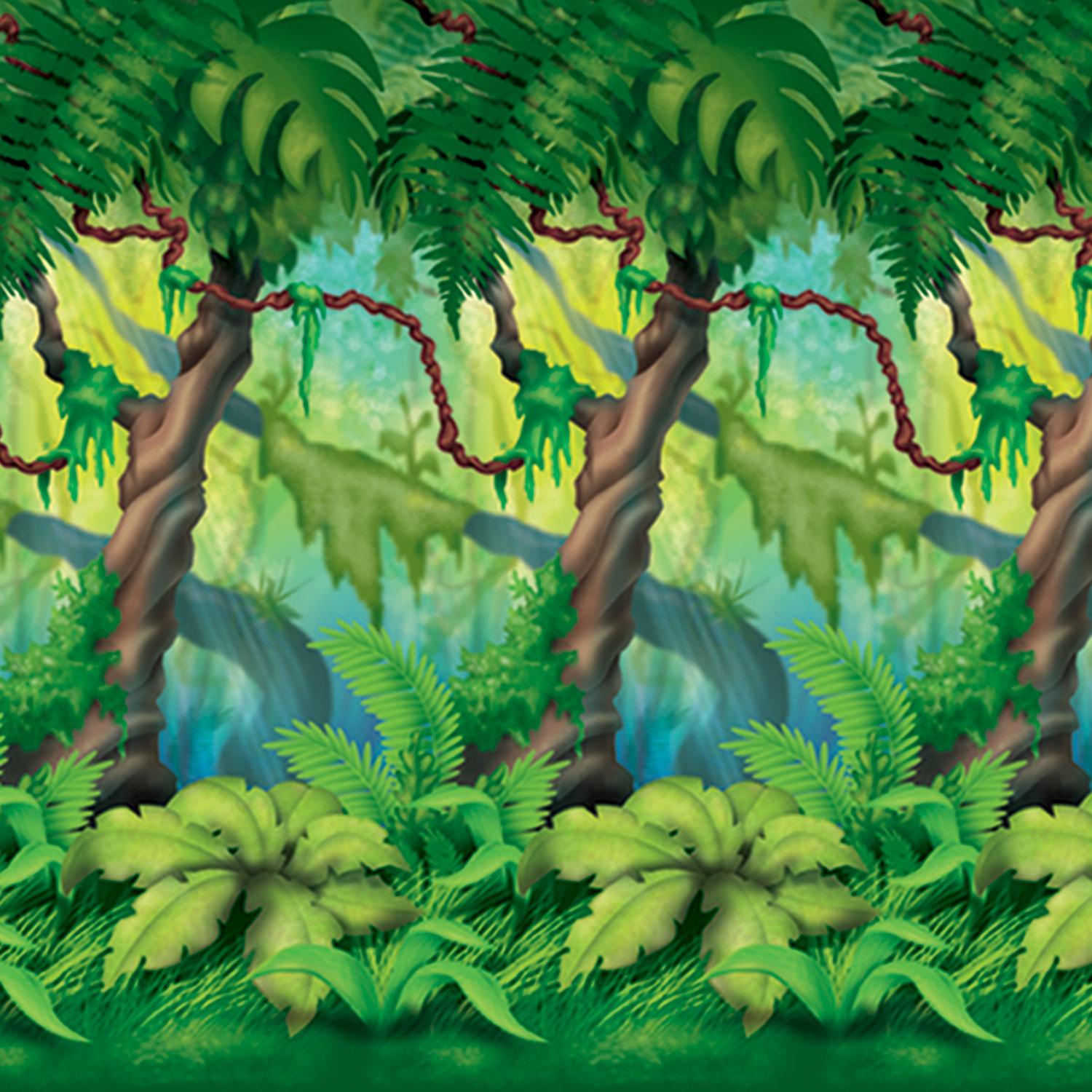 Beistle Jungle Trees Party Backdrop