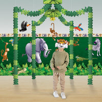 Bulk Jungle Foliage Backdrop Jungle Party Theme (Case of 6) by Beistle