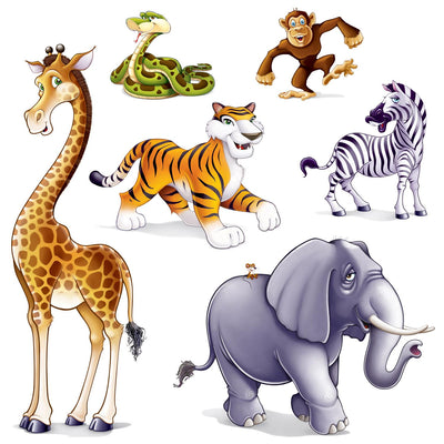 Beistle Jungle Animal Party Props (6/Pkg)