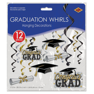 Bulk Graduation Whirls (Case of 72) by Beistle