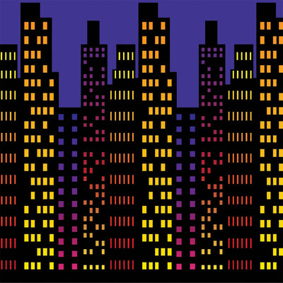 Beistle Cityscape Party Backdrop