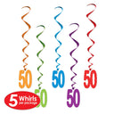  50 Whirls, party supplies, decorations, The Beistle Company, Birthday-AgeSpecific, Bulk, Birthday Party Supplies, Birthday Party Decorations, Birthday Party Danglers
