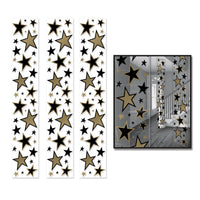 Beistle Star Party Panels Black and Gold (3/Pkg)
