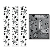 Beistle Star Party Panels Black and Silver (3/Pkg)