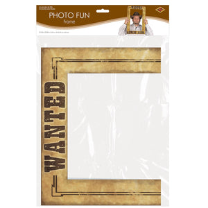 Western Wanted Photo Fun Frame, party supplies, decorations, The Beistle Company, Western, Bulk, Western Party Theme, Western Party Decorations