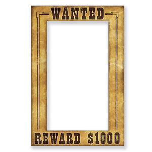 Beistle Western Wanted Party Photo Fun Frame