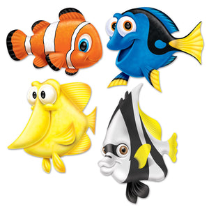 16.75 Inch- Beistle Under The Sea Fish Party Cutouts (4/Pkg)