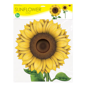 Sunflower Cutout, party supplies, decorations, The Beistle Company, Spring/Summer, Bulk, Spring-Summer Theme, Spring and Summer Themed Flowers