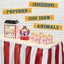 Red & White Stripes Table Skirting, party supplies, decorations, The Beistle Company, Pirate, Bulk, Pirate Party Supplies, Pirate Party Decorations