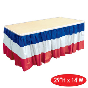 Party Supplies - Patriotic Table Skirting (Case of 6)