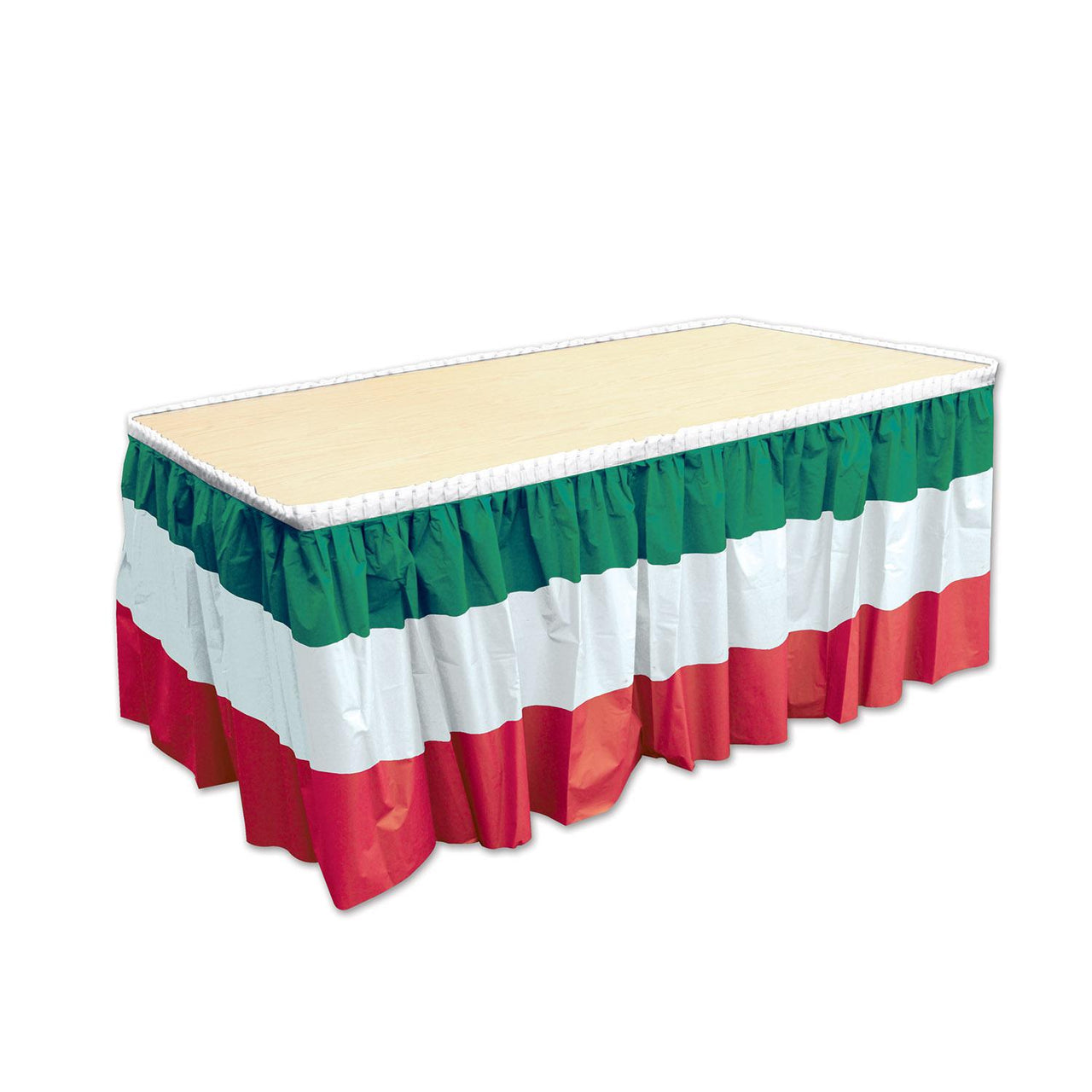 Beistle Fiesta Red, White & Green Table Skirting