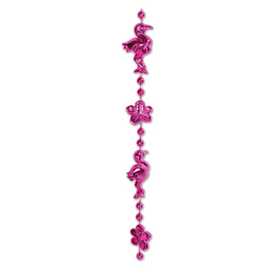 Bulk Flamingo & Hibiscus Bead Necklaces (Case of 72) by Beistle