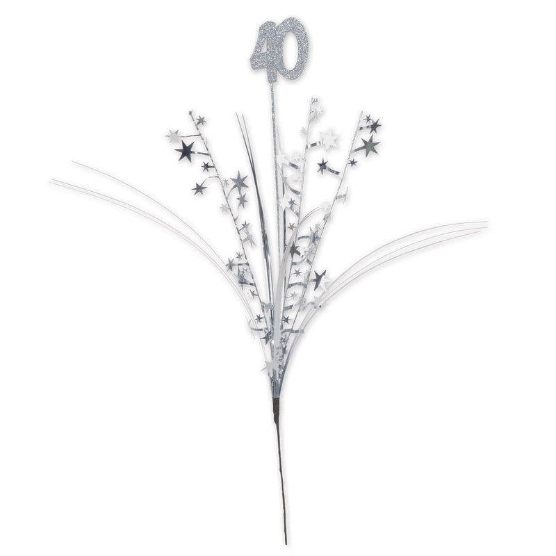 Beistle Glittered 40th Birthday Party Metallic Star Spray